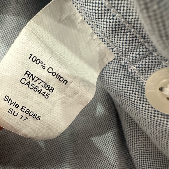 J. Crew Oxford Short Sleeve Button Down Shirt Blue Size Large - Picture 5 of 7